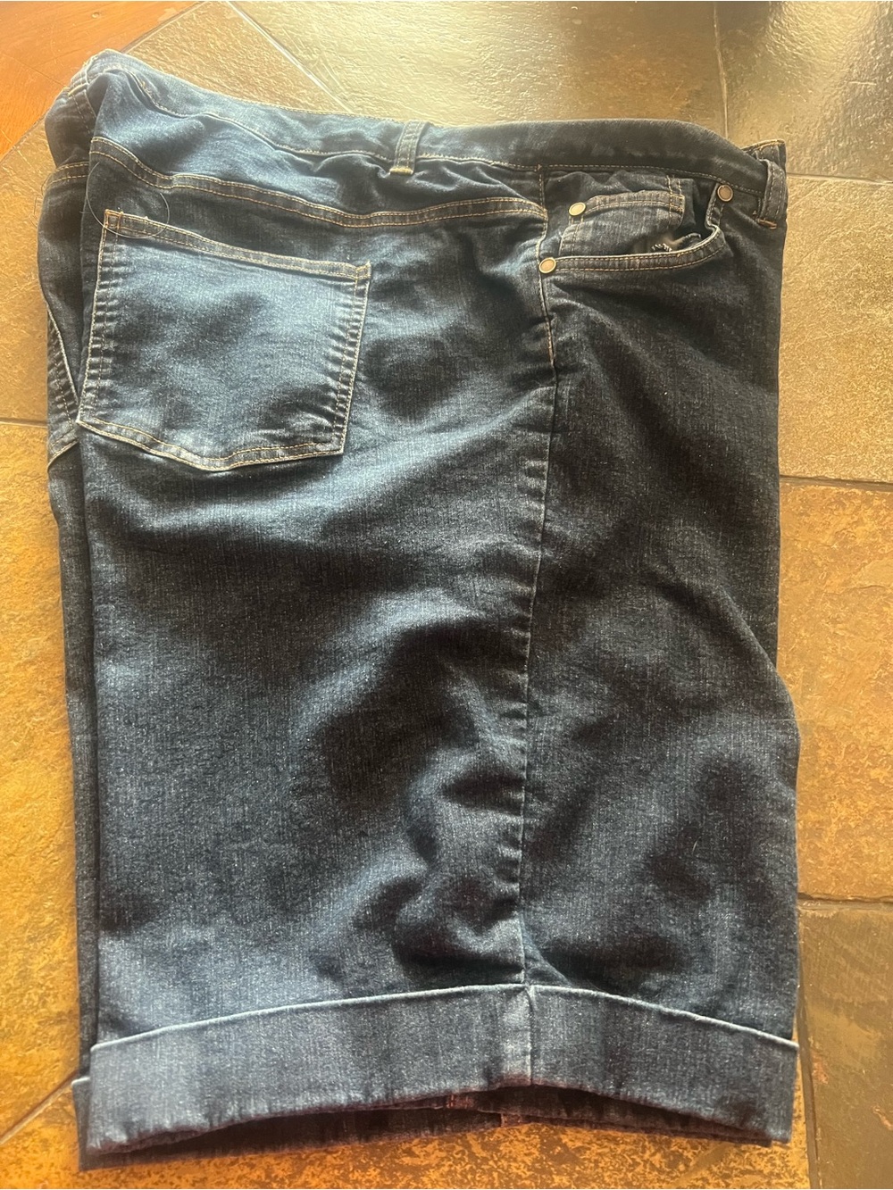 Woman Within Dark Denmin Blue Shorts 20w